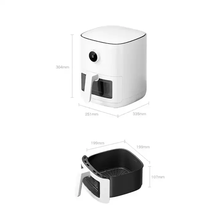 Xiaomi Mijia Mi Smart Air Fryer Pro 4L Cooking Window Nonstick Coating No-Oil Frying 24H Intelligent Appointment OLED Screen