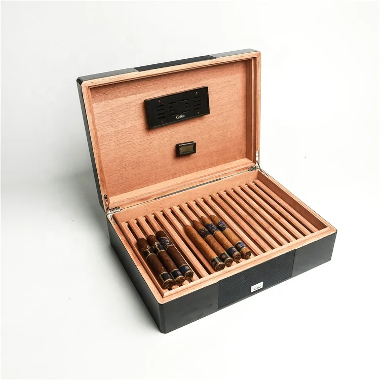 Double layer luxury cigar humidor thermostatic cedar cigar humidor