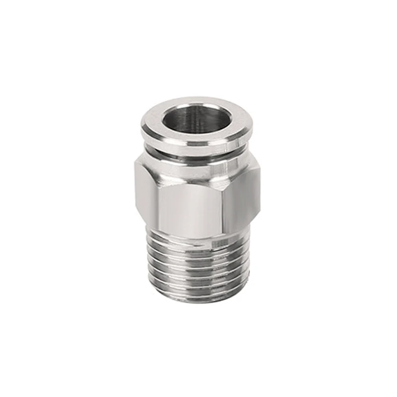Stainless Steel Pneumatic Push-In Fitting NPT BSP Thread Push To Connect Quick Fitting