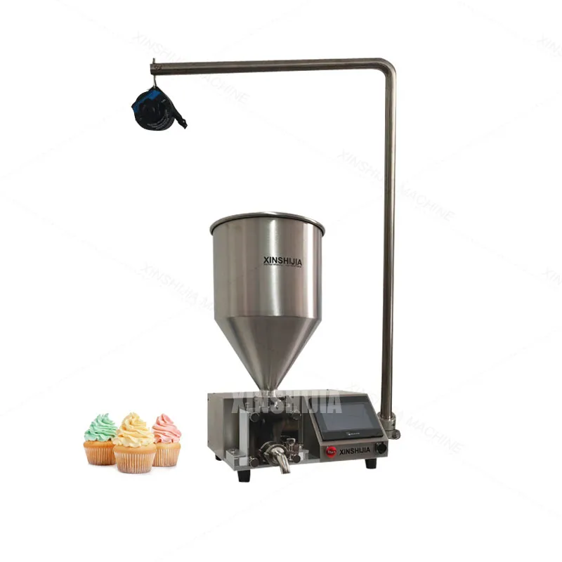 Bread cupcake ice cream filler for cake,Small automatic biscuit cup cake ice cream filling machine