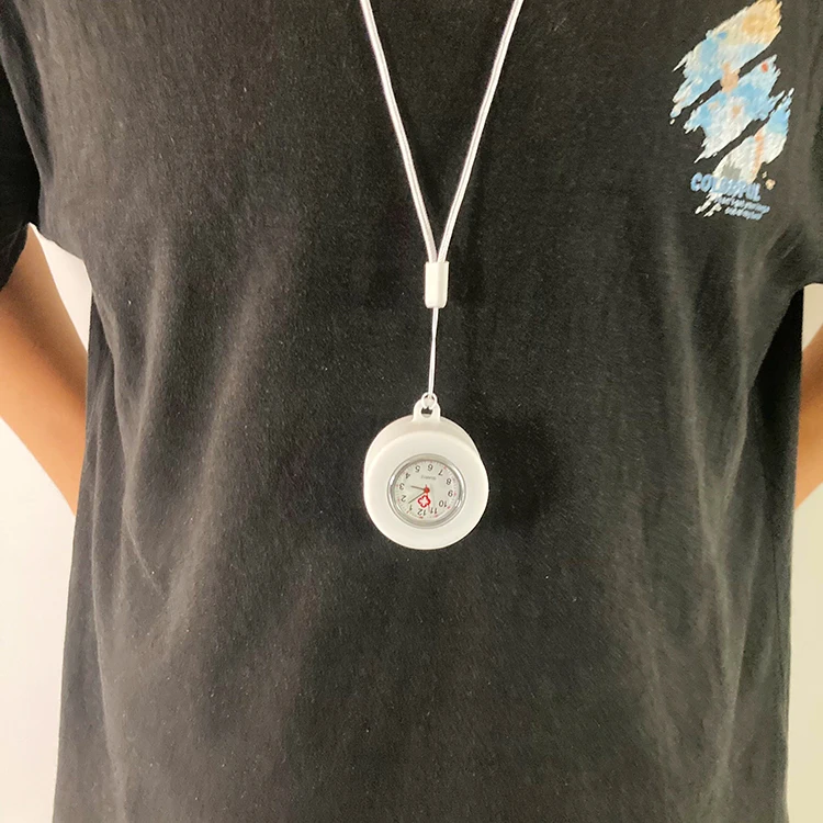 Promotion gift nurses breast watch silicone nurse watch jewelry box breast watch for nurse