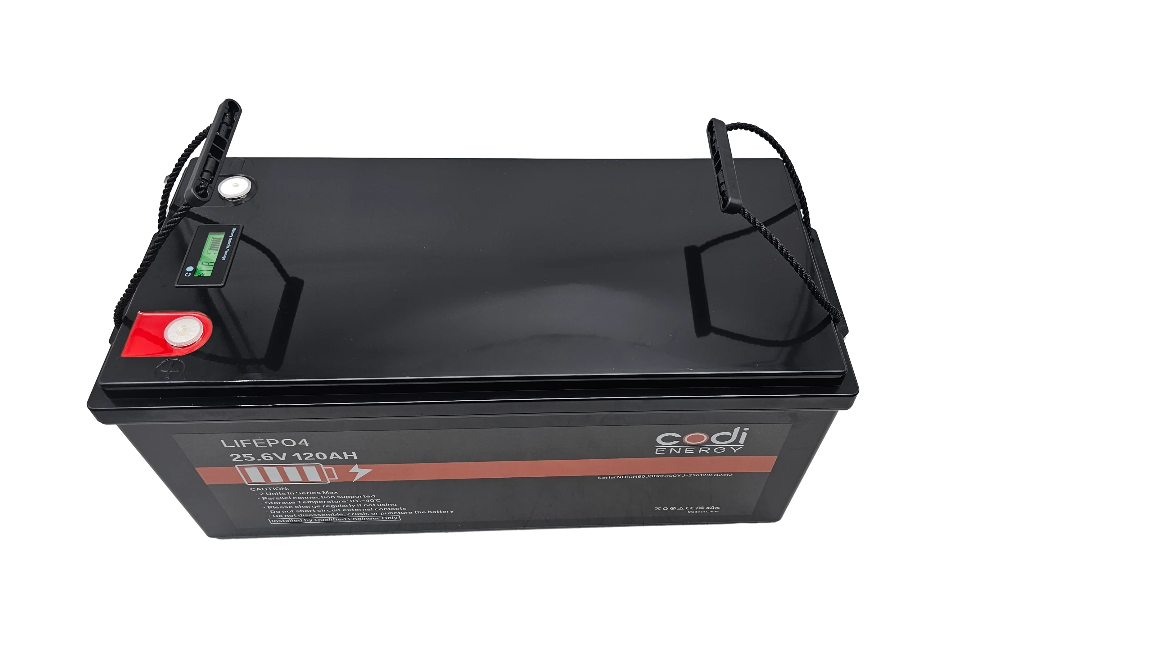 Lifepo4 battery solutions 25.6V 100AH 120AH home storage solar lithium battery 4000 times cycyle life max 4 units in series