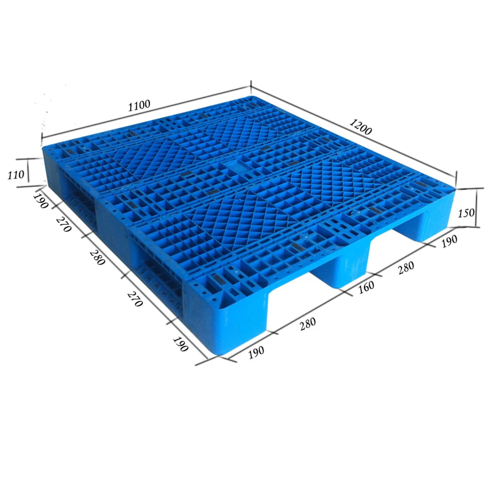 1200*1100*150 MM Injection-molded plastic rack  vented 4 way plastic euro pallets for auto industry
