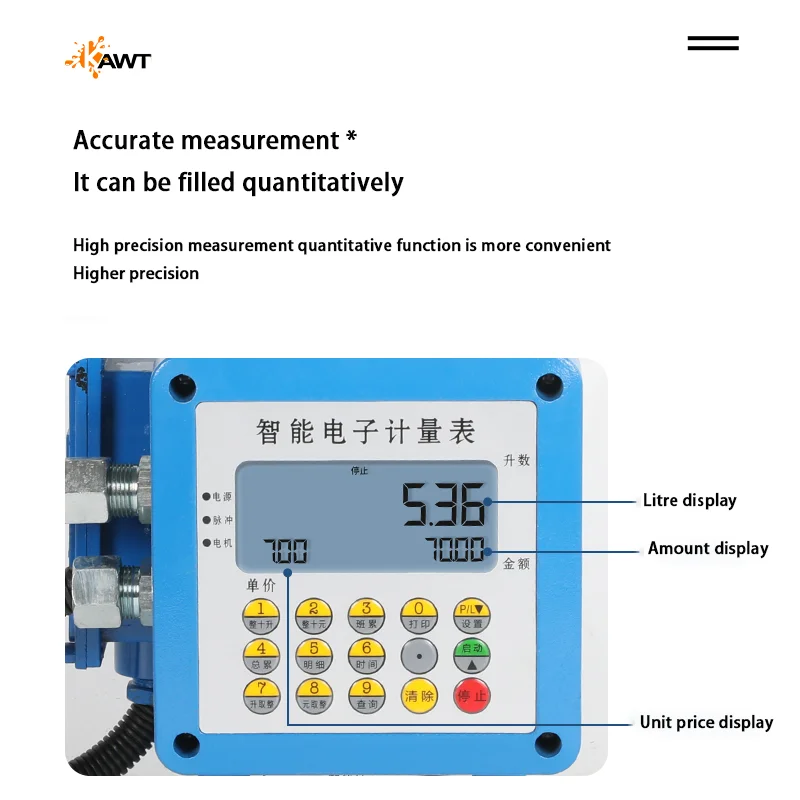 Cavitt 220V Quantitative Explosion-proof Reel Pump Portable Fuel Pump Quantitative Flow Meter Gasoline Pump
