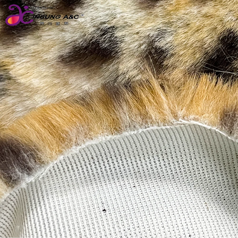 Wholesale leopard print and animal print rabbit hair print rabbit hair flannel clothing plush toy carpet fabric