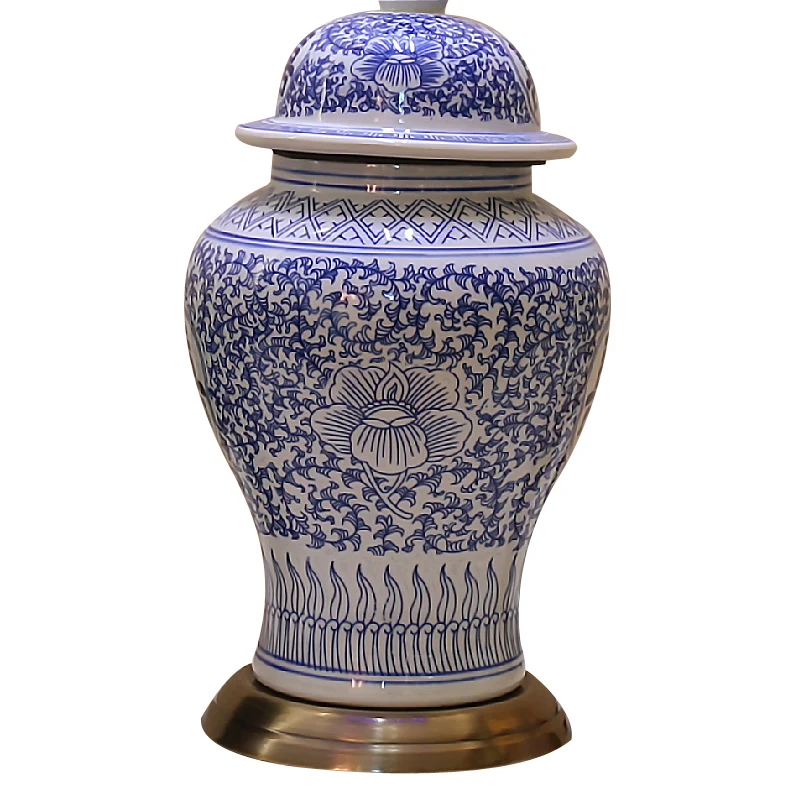 jingdezhen home decors ceramics Customized Ceramic Table Lamp with High Quality Ceramic Table Wash Lamp