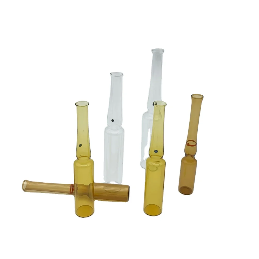 1ml 2ml 3ml 5ml clear amber USP TYPE -1 glass ampoules
