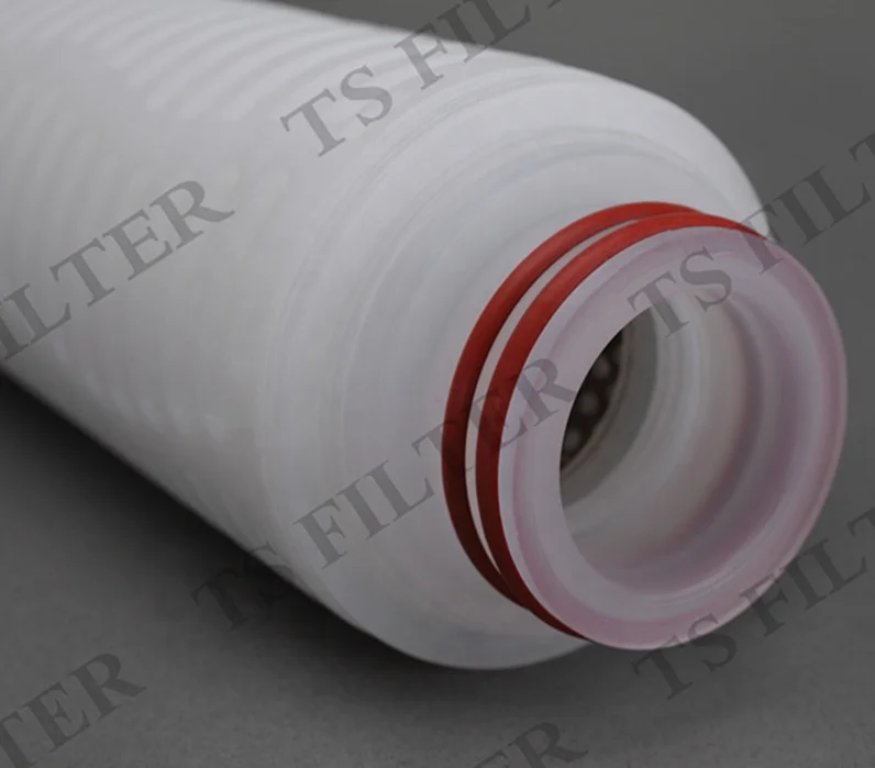 Wide Chemical compatability  Hydrophobic 20 inch PVDF membrane air filter cartridge with 226 fin/ DOE for gas Sterile Filtration
