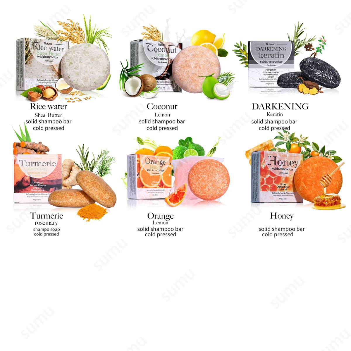 Customized Own Brands Organic Shampoo Bar Hair Soap 60g Handmade Natural Solid Vegan Shampoo and Conditioner Bar Wholesale