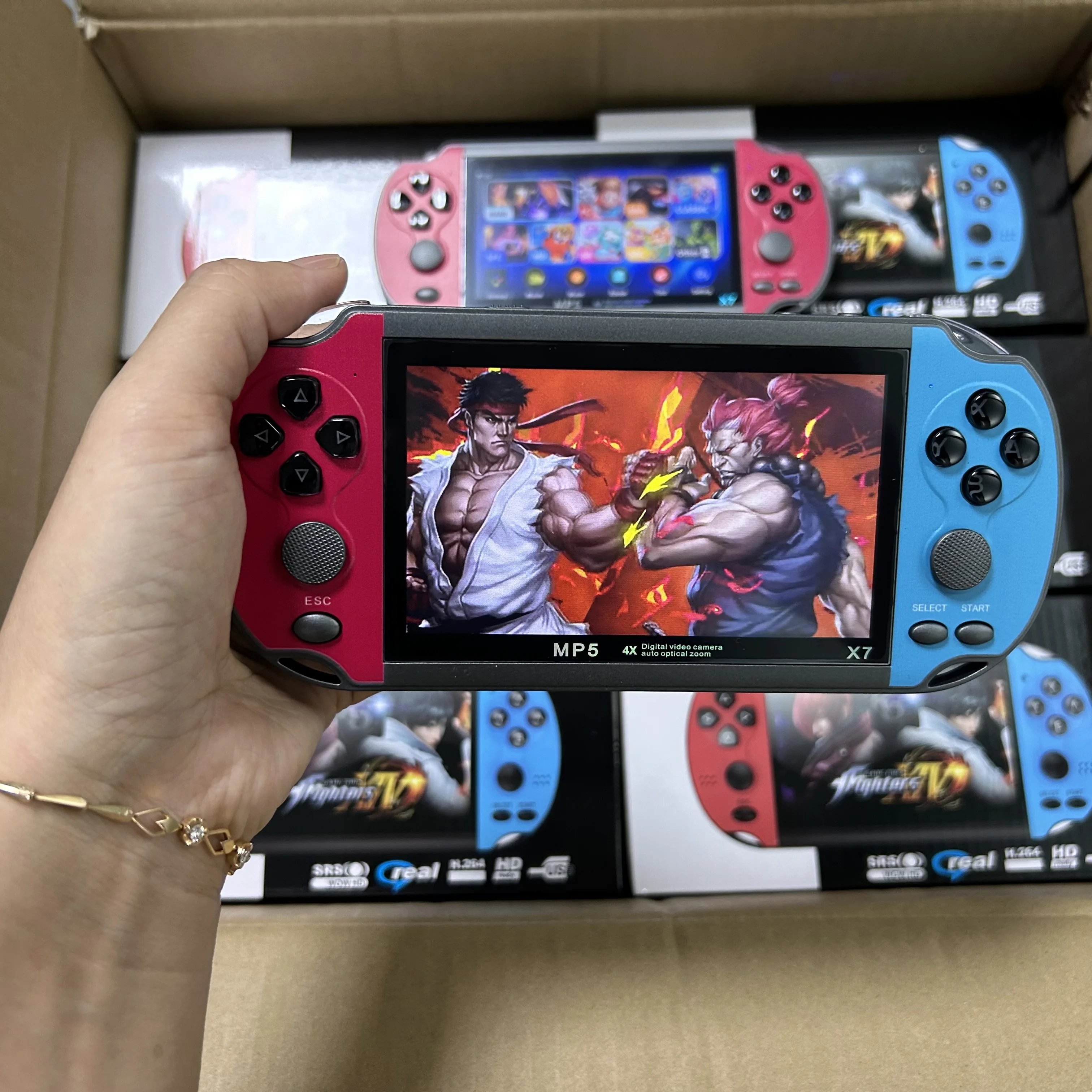 Portable Retro X7 Game Console Handheld 4.5 Inch Screen Real Camera Video Games Consoles Game Player