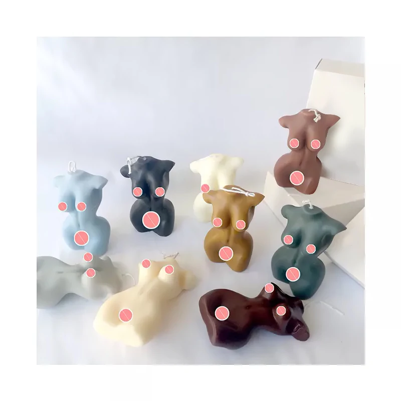 3D Art Lady Body Candle Relaxing Fragrance Woman Torso Candle Scented Candela Nude Body Figure Wax For Home Decoration