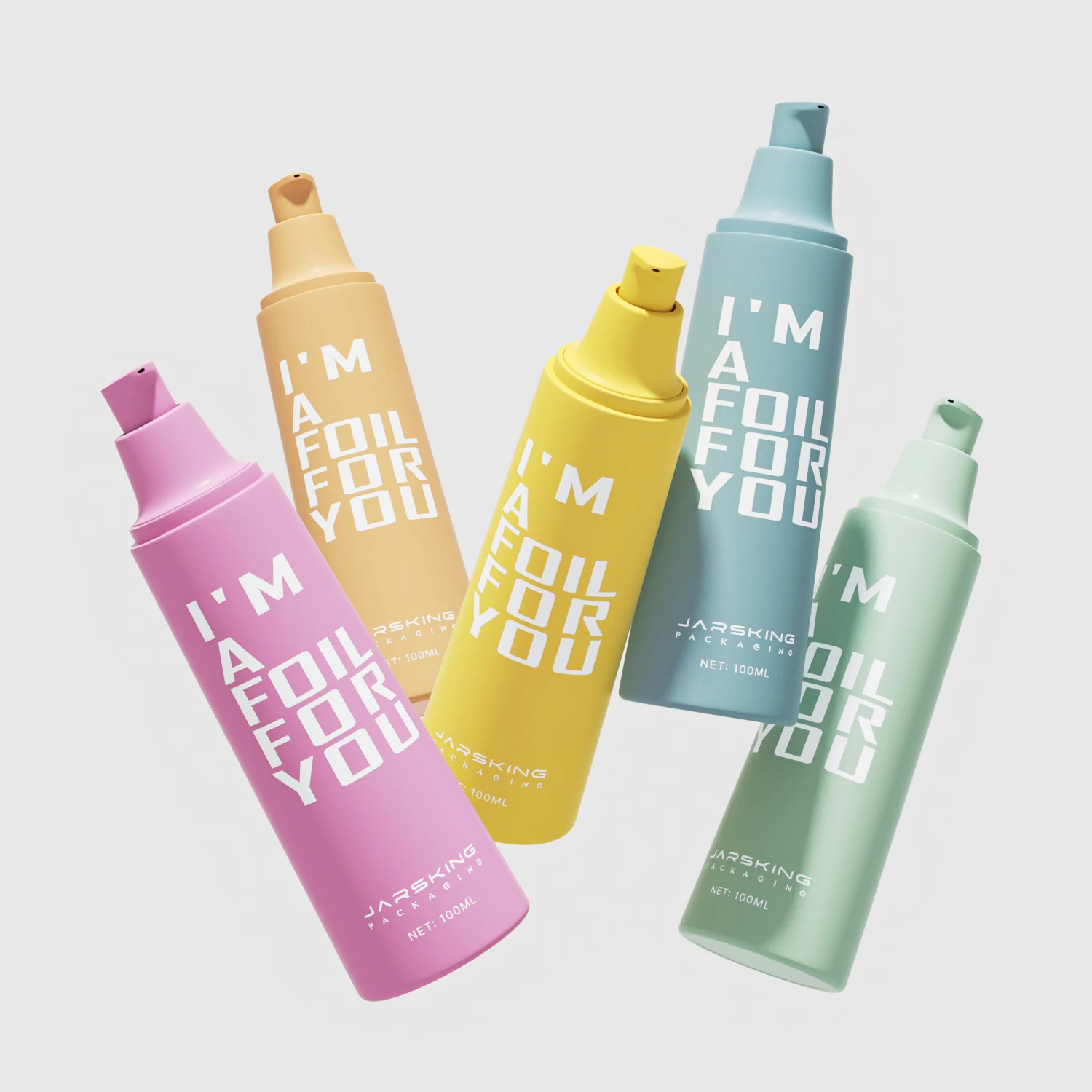 Accept custom logo skin care round plastic 30 50 100 120 ml cream lotion pump bottle skincare packaging and container set