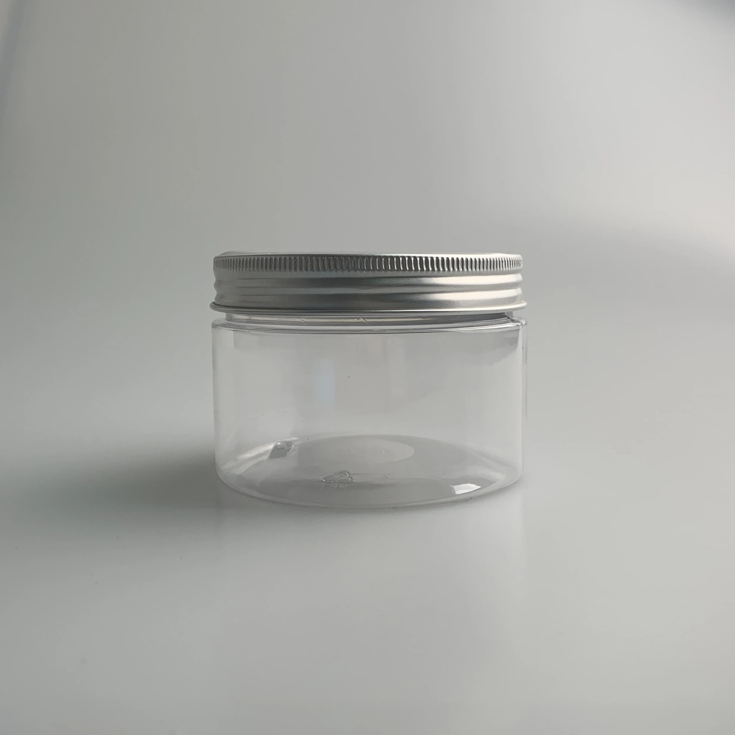 4oz 8oz 16oz pet  plastic jar containers with aluminum lid empty pet jar for cosmetic