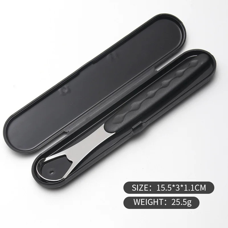 Hot Sale Customized Steel Tongue Cleaner Scraper Reusable 430 Stainless Steel Tongue Scraper With Handle