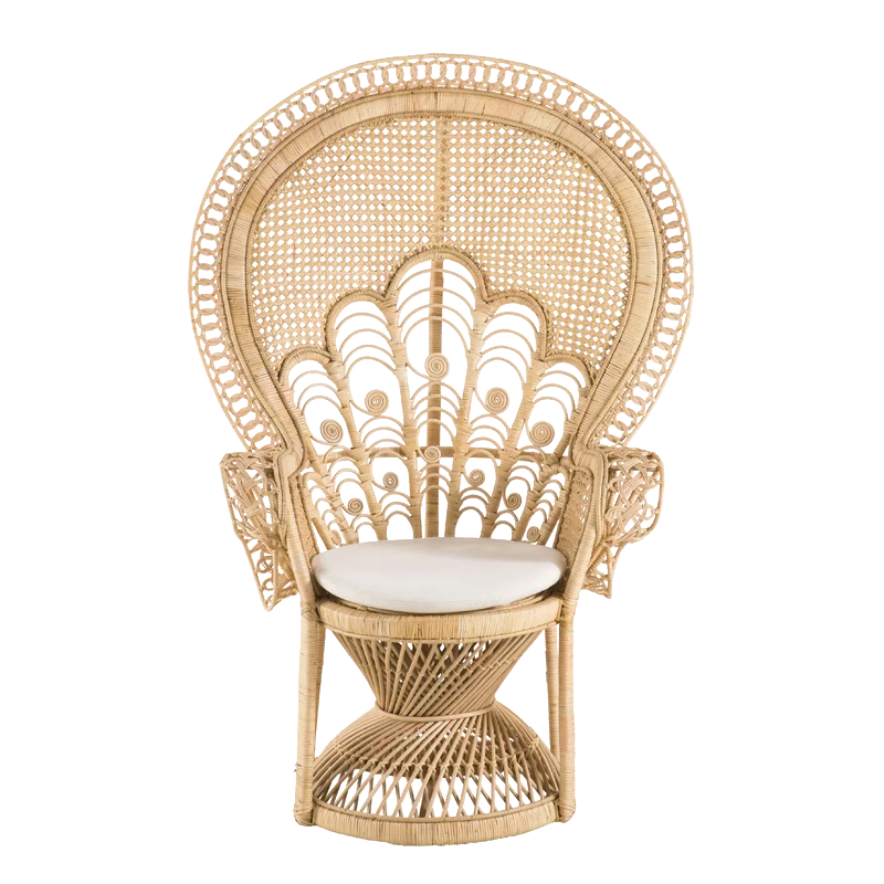 Southeast Asian Style Indonesian Full Rattan Woven Chair Woven Rattan Peacock Chair Princess Chair