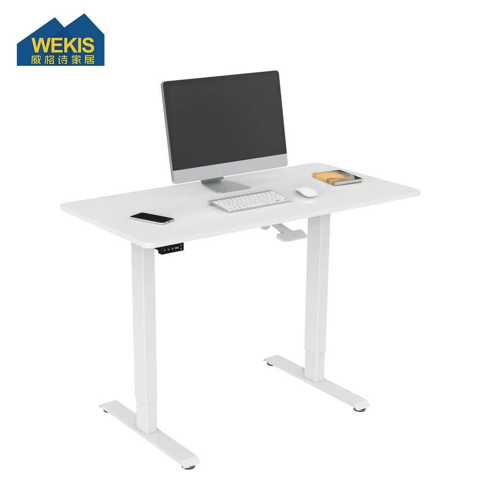 Factory Selling Directly Healthy Ergonomic Electric White Frame Height Adjustable Desk With Writing Computer Desk Work Surface
