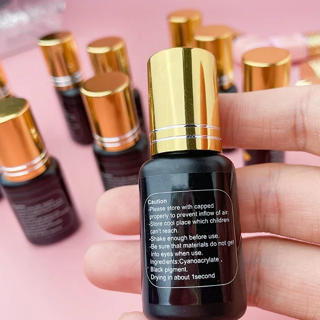 Korean 1 Second  Water Proof Drying Lash Extension Mink Private Label Eye Lash Extension Glue Lashes Glue