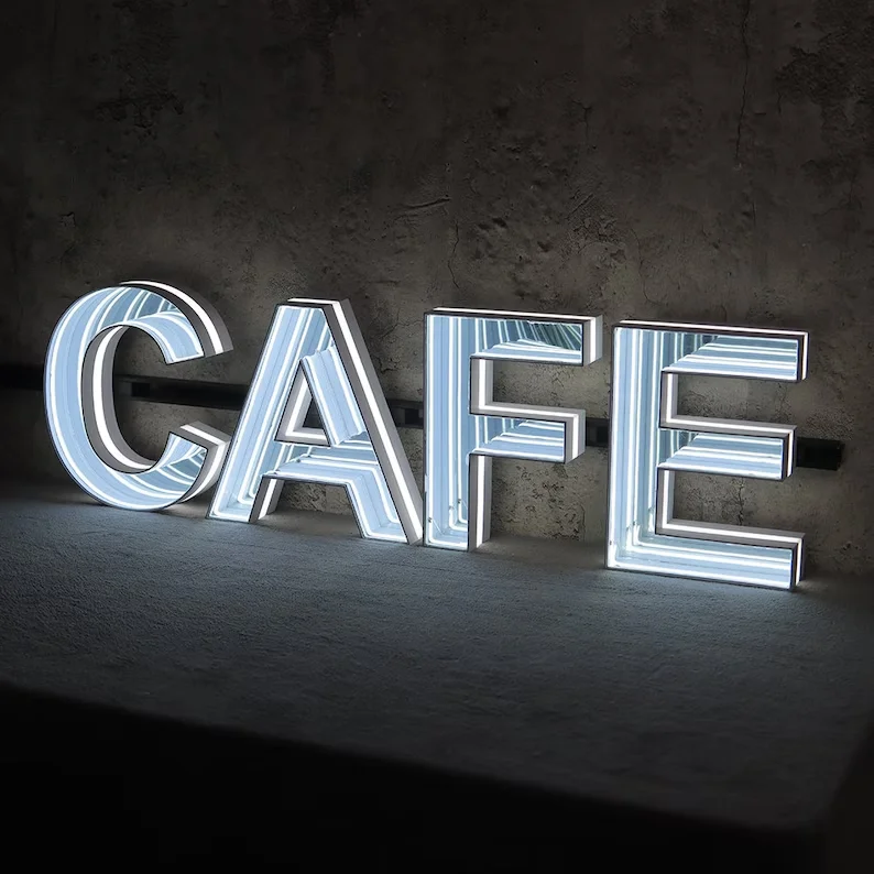 Neon Home Decorative Led Lighting 3d Smart Led Infinity Mirror letter infinity mirror sign