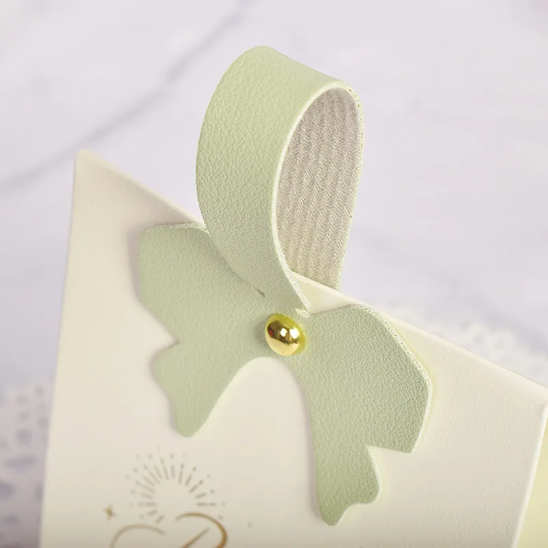 New design flower bow handle candy box wedding party favor gifts box banquet candy gift box