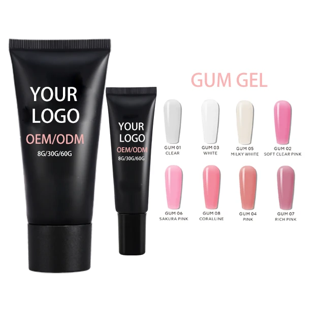 Bluesky  oem odm extend gelpolish 8g/5g/30g nail extensions glue wholesale natural colors acrylic poly gel