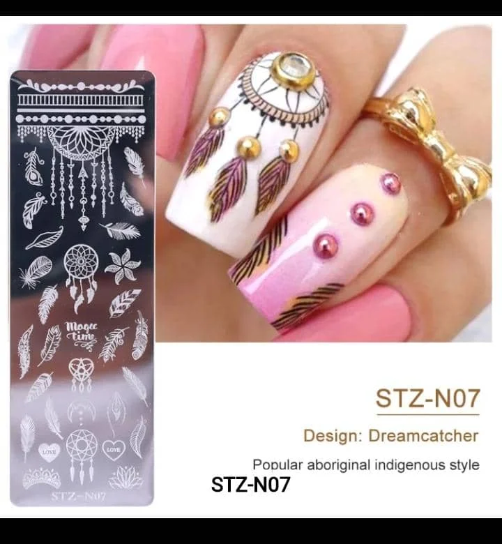 nail stamping plate Butterfly Petal Nail Art Transfer Steel Plate Retro  Nail Template Stamping Plate
