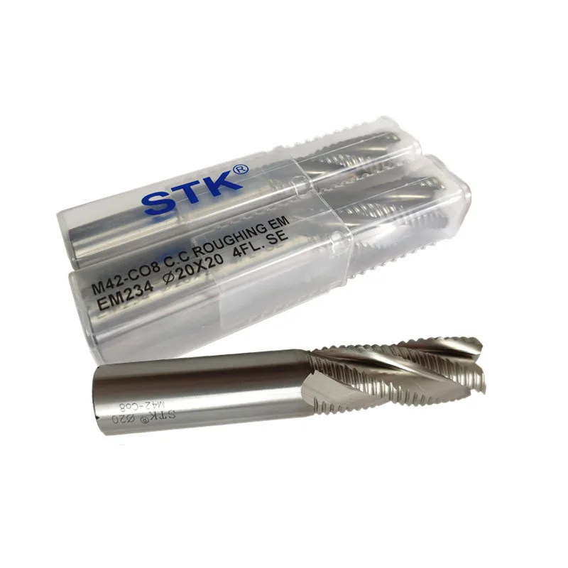 Woodworking Machinery Parts  Roughing End Mill Solid Carbide 4 Flute Roughing Bits Durable CNC Router Bit Milling