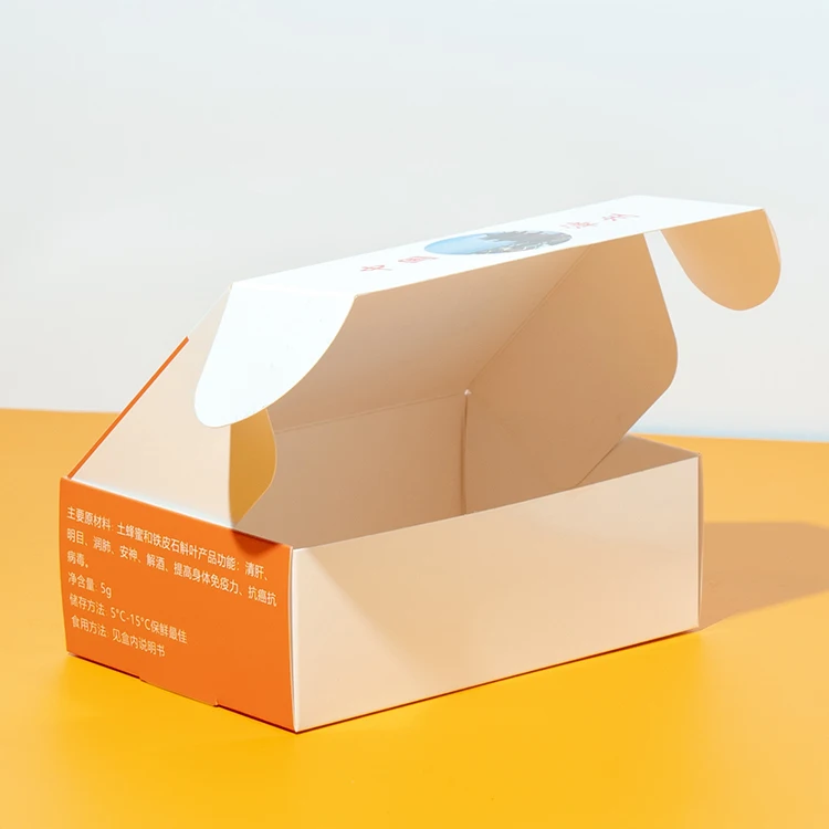 Colorful Mailer box Custom with Logo for Clothing Packaging Corrugated Paper Boxes Orange Color Printing Shipping Boxes