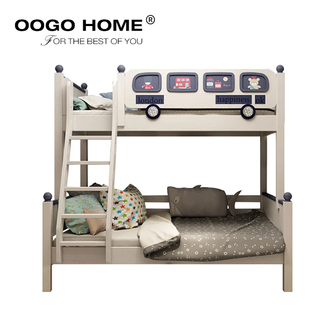 
Rustic Style Kids Solid Wood Bunk Beds High Quality Children Furniture Sets 