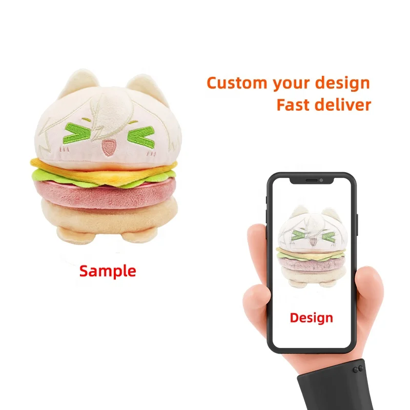 Personalized Soft Toy Custom Cartoon Character Food Plush Toys
