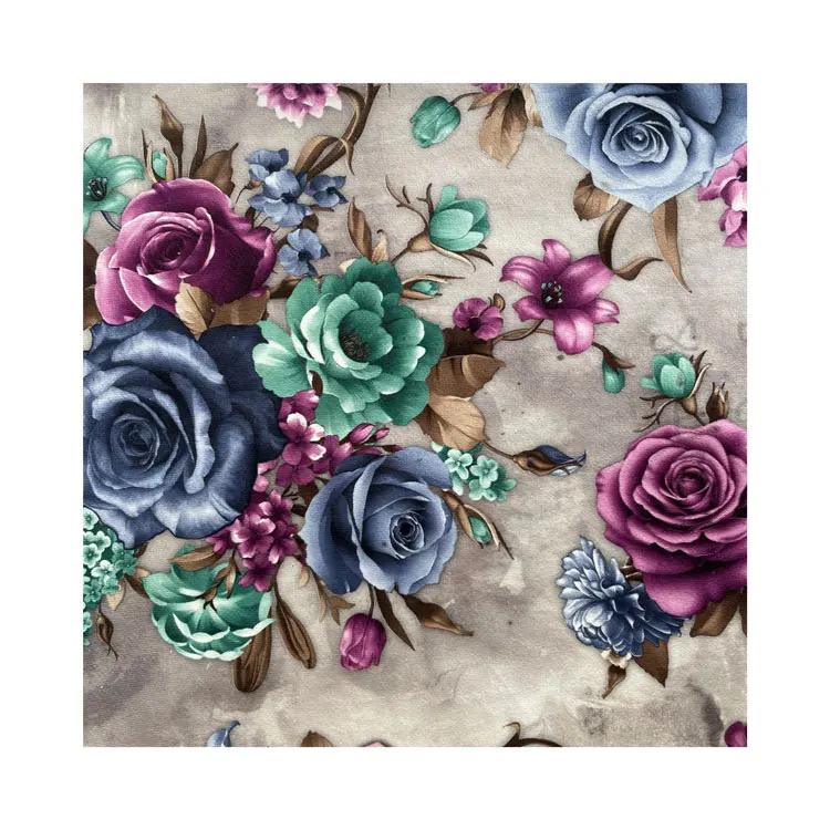 Flower Design 100 Polyester Printed Velvet Fabric Flower Print Velvet Sofa Fabric