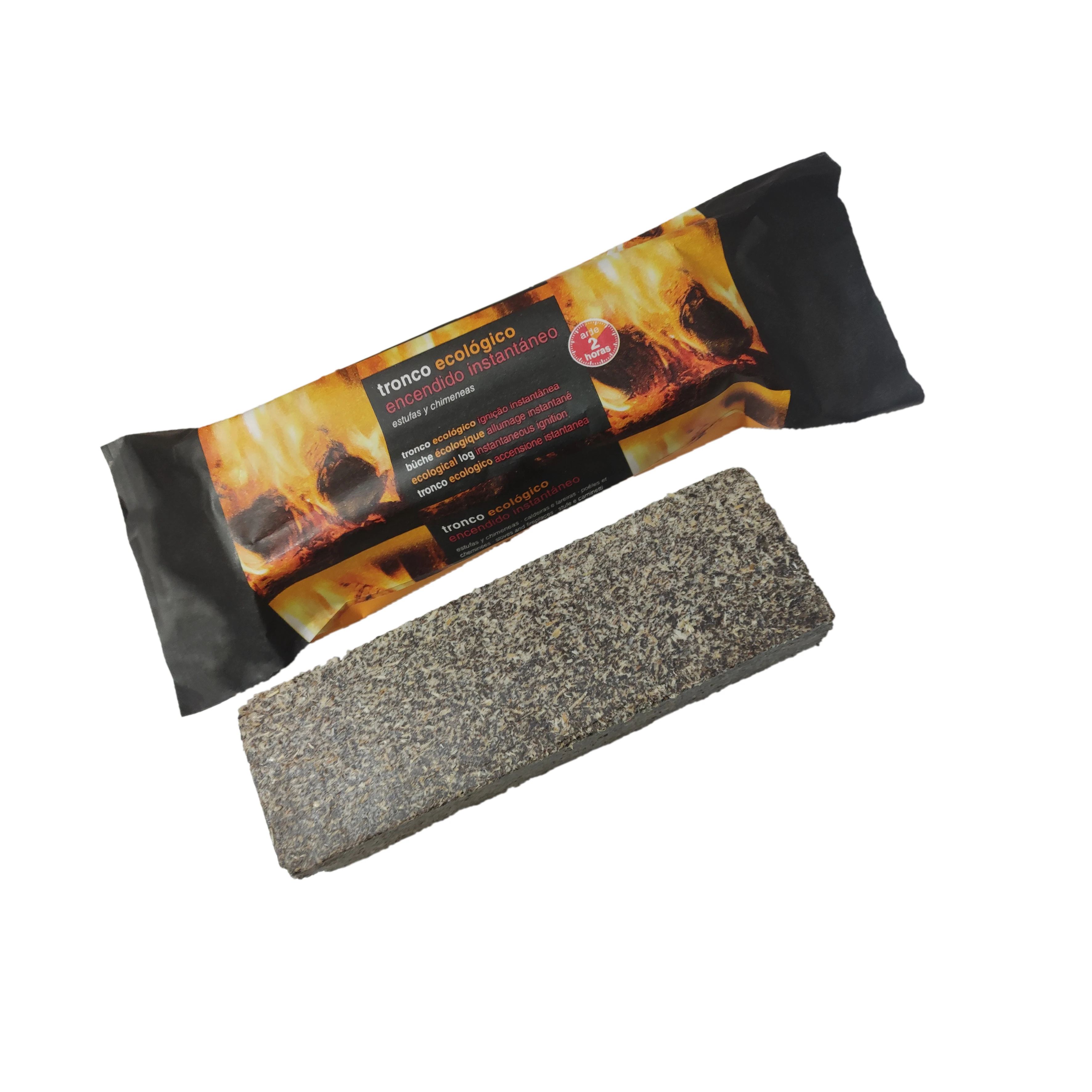 Rectangular-shaped sawdust fire wood log,made of wood fiber and paraffin