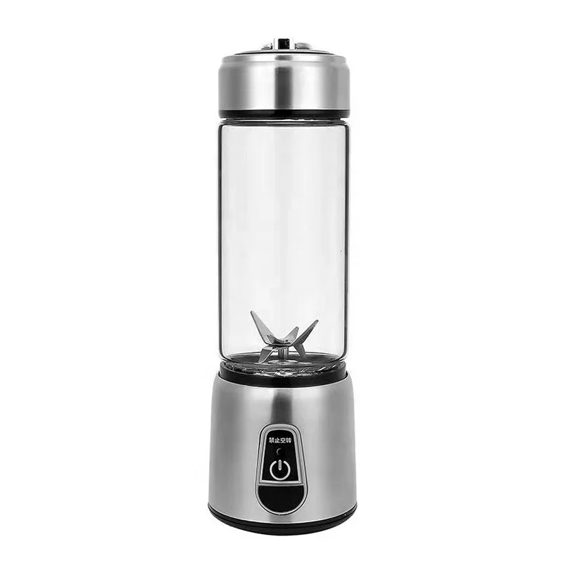Портативный USB 6 лезвий перезаряжаемый мини-блендер для смузи со стеклянной чашей из нержавеющей