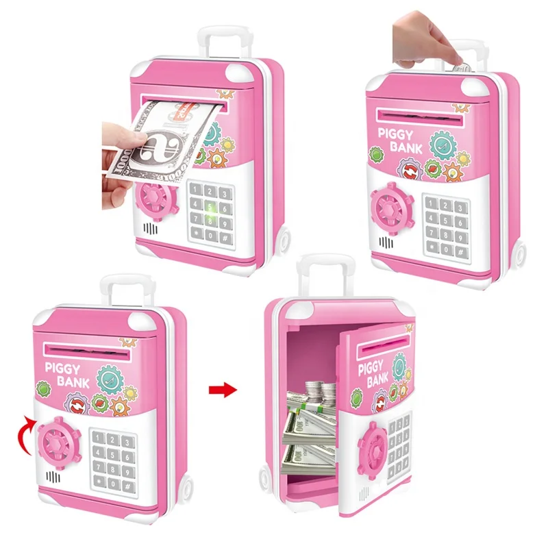 Mini ATM bank toy electric money saving bank kids toy piggy bank
