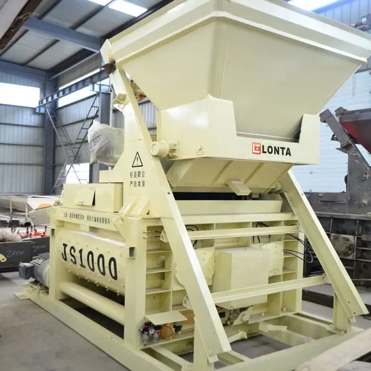 LONTA JS1000 1000L concrete plant large electric mortar beton mixer industry 1000 liter self loading concrete mixer machine