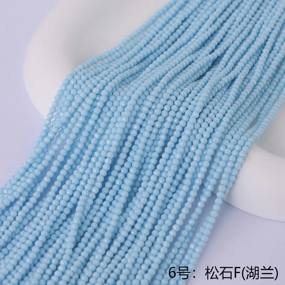 Crystal rare earth beads diy glossy fine beads 2mm,3mm rare earth blue green turquoise coral cut surface round beads scattered