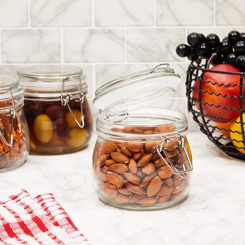 Reihey Glass Airtight Food Storage Containers and Pantry Storage Containers Glass Airtight Glass Containers for Food