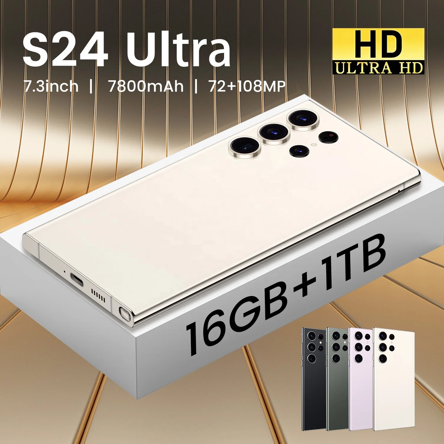 S24 Ultra original Unlocked 5g Smart Phones 72MP+108MP 16GB+1TB 7.3inch Android13 gaming Mobile Phone