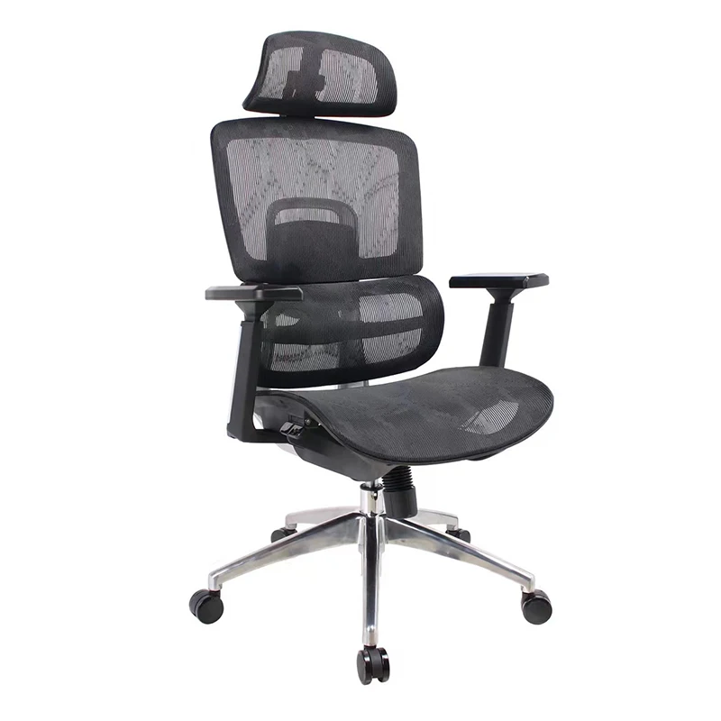 Foshan Modern High Back Height Adjustable Lumbar Support Mesh Executive Office Chair With Armrest