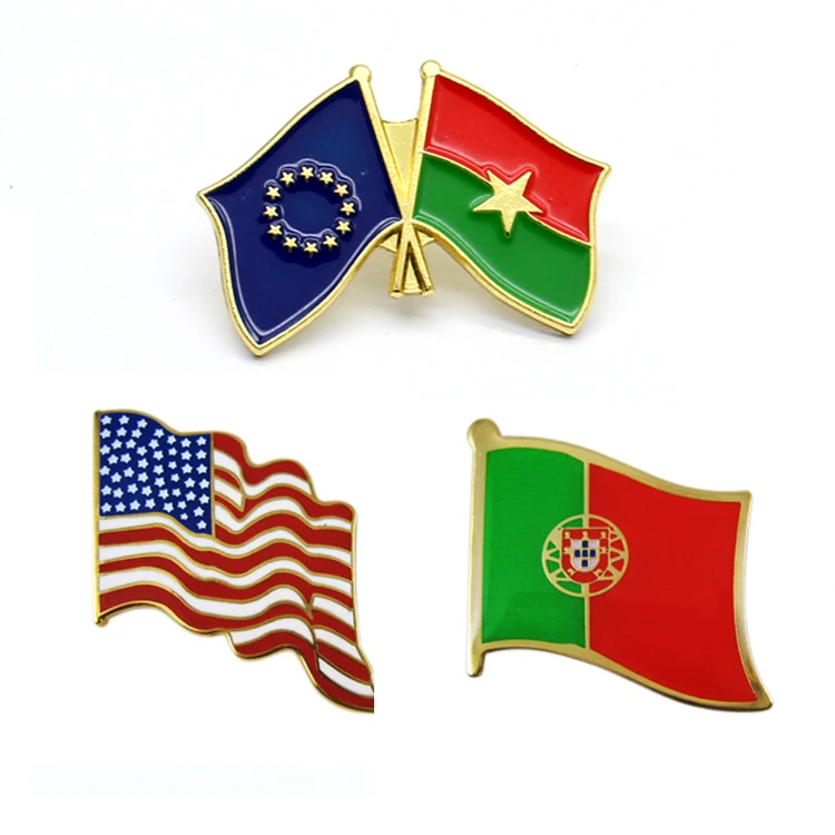 Manufacturing Custom Israel Flag Badge Country Flag Lapel Pin Flags Enamel Pin