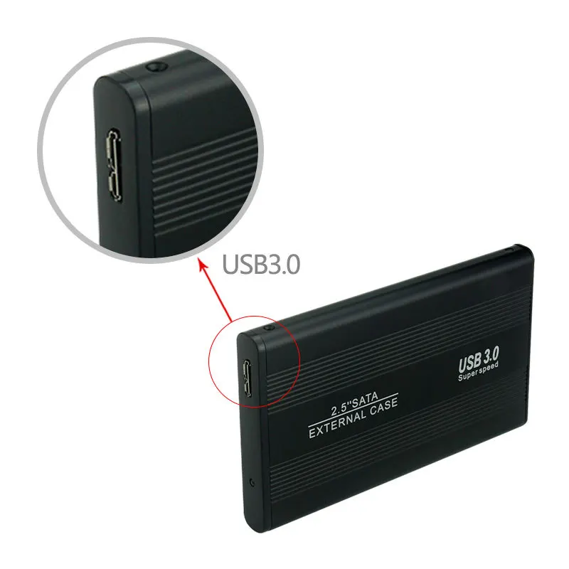 2.5 inch HDD Case SATA to USB 3.0 Aluminum Alloy Hard Disk Case Metal Material External Mobile Hard Disk Case for Laptop