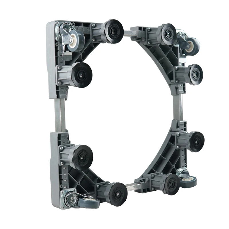 Pulley brakes lift washing machine base and refrigerator stand The adjustable