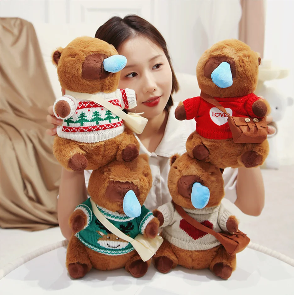 Cute Scarf Teddy Bear Doll Christmas Bear Plush Toy Doll Accessory for Christmas Christmas holiday event decoration gift