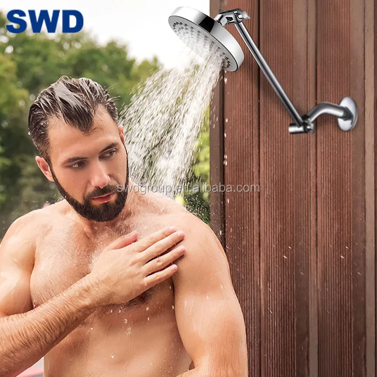 Factory Bathroom Brass Flexible High Pressure Adjustable Ring Shower Head handhald Adjustable Swing Shower Arm