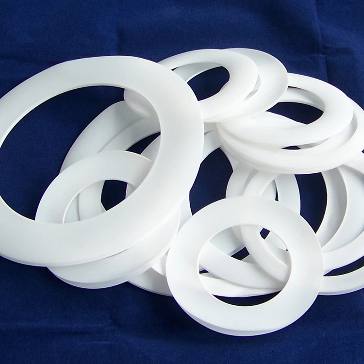 manufacturer custom high quality ptfe piston rings virgin ptfe flange gaskets white plastic sealing ring