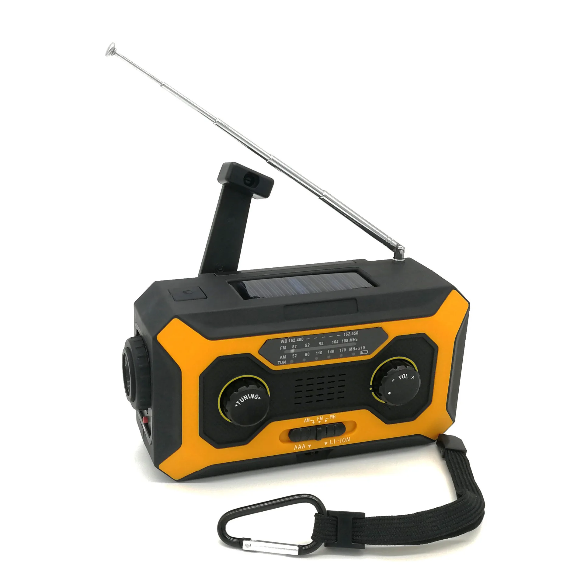 Emergency Weather Radio Am Fm Noaa Solar Powered Wind Up Radio With Sos 4000mah Power Bank For Cell Phone And Led Flashlight