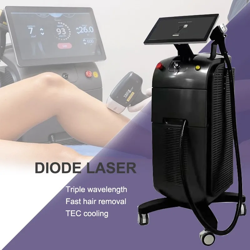 3 waves 755nm 808nm 1064nm diode laser ice titanium platinum laser 810/Hair removal 755nm alexandrite laser hair removal