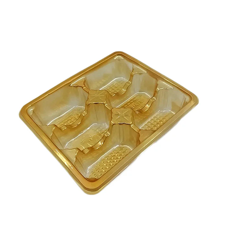 6 12 16 24 Cavities Gold Insert Tray PET Material Plastic Dates Inner Tray ACCEPT CUSTOM