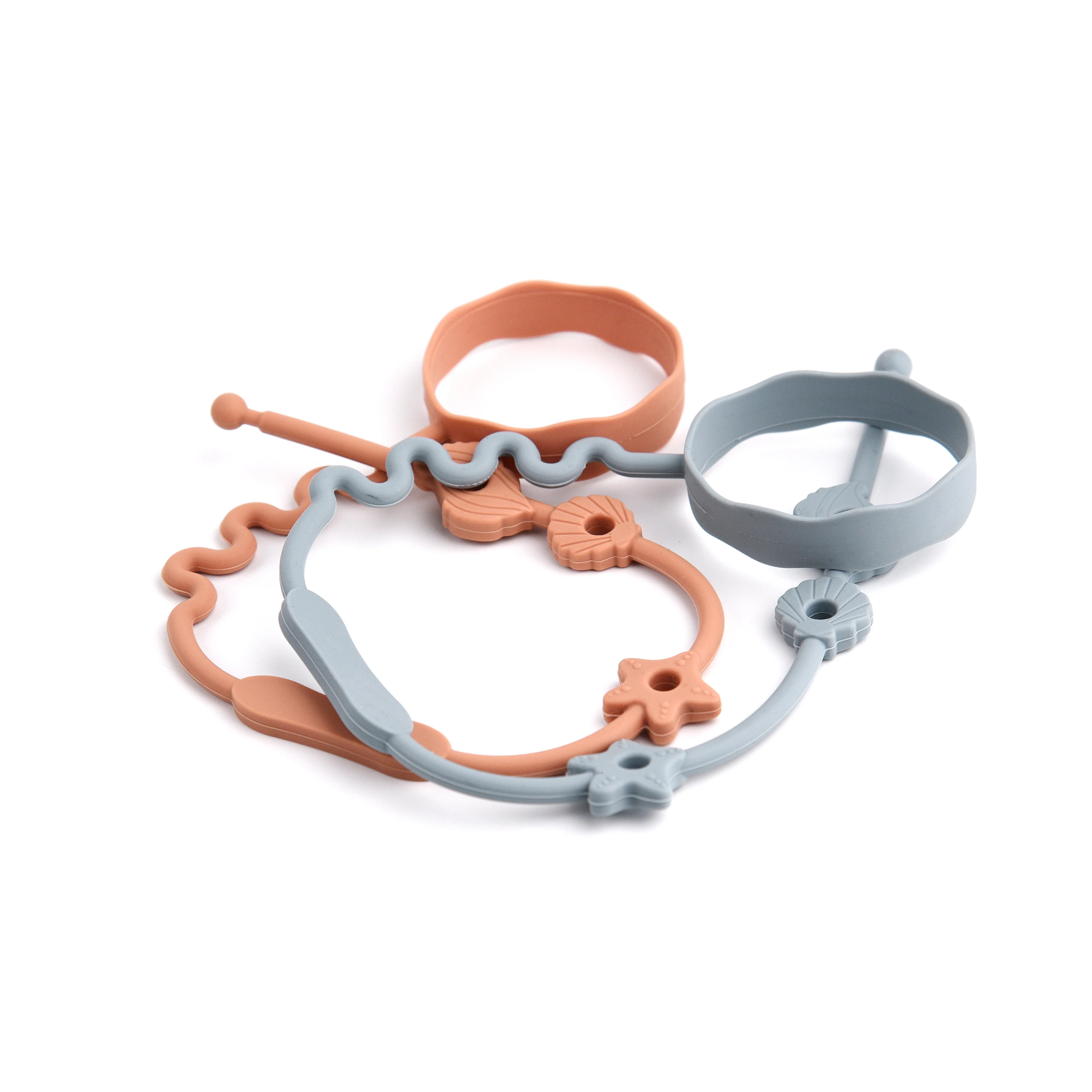 Multi-Function Pacifier Chain Baby Dummy Chains Silicone Nipple Teether Chain for Babies