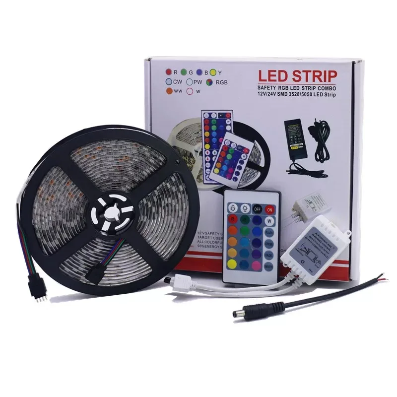 DC12V RGB LED Strip Kit Magic Flexible Waterproof Outdoor Smart 5M LED Strip 2835 SMD IP65 LED Strips Lights with LED Driver