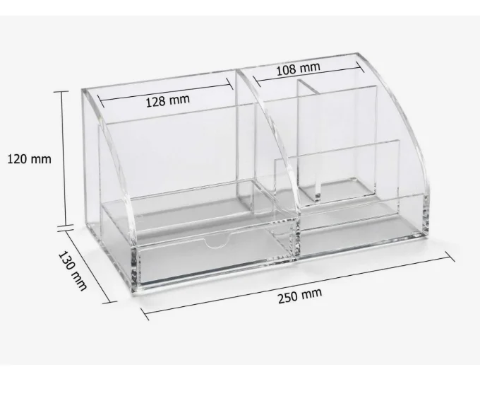 Acrylic Premium Desktop Office Supplies Organiser with Sticky Note Holder Office Tool Storage